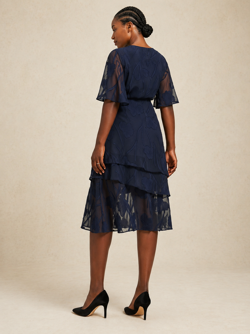 Floral Chiffon Midi Skirt